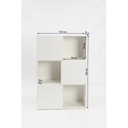 Стеллаж Letta, белый, ЛДСП, 106x71x29 см