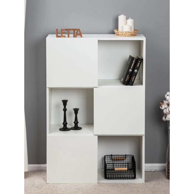 Стеллаж Letta, белый, ЛДСП, 106x71x29 см