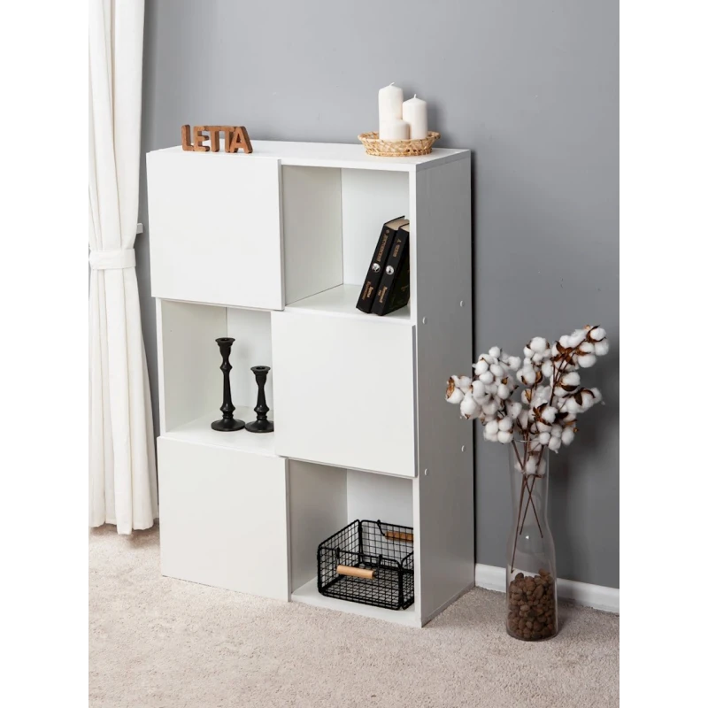 Стеллаж Letta, белый, ЛДСП, 106x71x29 см