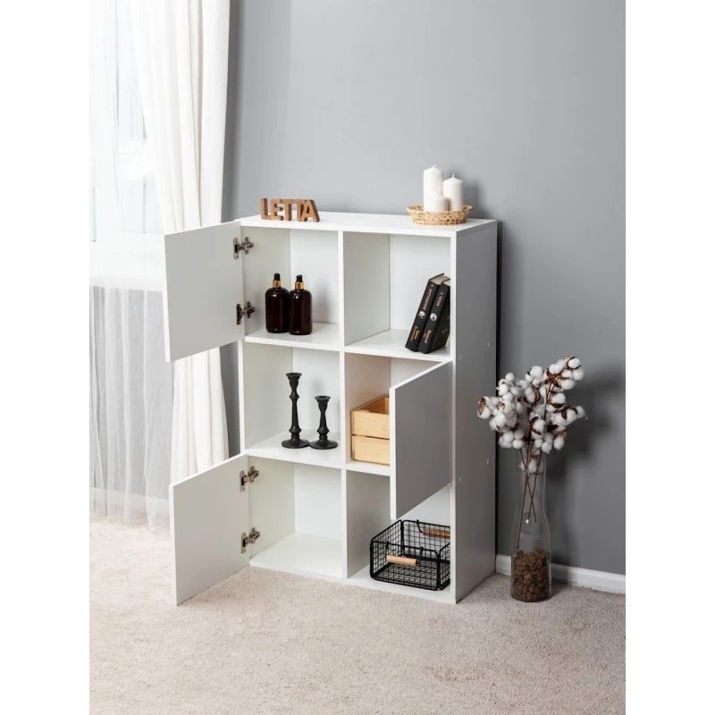 Стеллаж Letta, белый, ЛДСП, 106x71x29 см