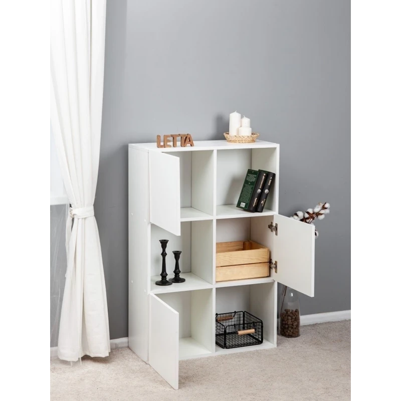 Стеллаж Letta, белый, ЛДСП, 106x71x29 см