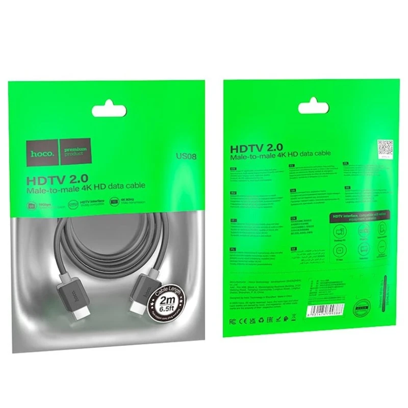 HDMI кабель Hoco US08 2 м HDMI кабель Hoco US08 2 м