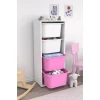 Шкаф для игрушек Pratico I39037, белый/розовый, 30x45.5x109 см Шкаф для игрушек Pratico I39037, белый/розовый, 30x45.5x109 см