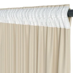 Штора JYSK Amungen, 140x300 см, полиэстер, песочный Штора JYSK Amungen, 140x300 см, полиэстер, песочный