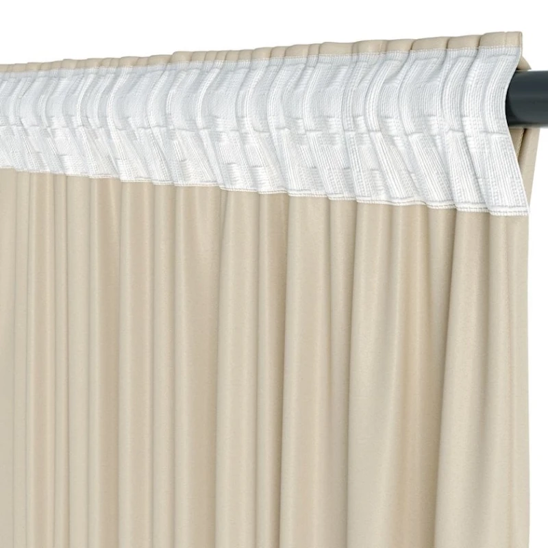 Штора JYSK Amungen, 140x300 см, полиэстер, песочный Штора JYSK Amungen, 140x300 см, полиэстер, песочный