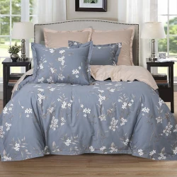 Комплект постельного белья Артпостель Арлет, пододеяльник 175x215 см, простыня 240x240 см, наволочка 50x70/70x70 см, двуспальный, мако-сатин, серый/бежевый