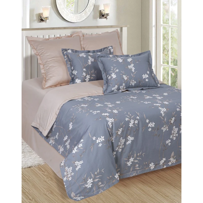 Комплект постельного белья Артпостель Арлет, пододеяльник 175x215 см, простыня 240x240 см, наволочка 50x70/70x70 см, двуспальный, мако-сатин, серый/бежевый Комплект постельного белья Артпостель Арлет, пододеяльник 175x215 см, простыня 240x240 см, наволочка 50x70/70x70 см, двуспальный, мако-сатин, серый/бежевый