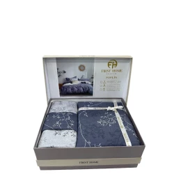 Yataq dəsti First Home SHA-0000579, güllər, 2 yorğan üzü 160x220 sm, mələfə 250x240 sm, yastıq üzü 50x70 sm 2 əd, ailəvi, pambıq, rəngbərəng