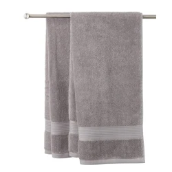 Полотенце банное JYSK Karlstad By Kronborg, 100x150 см, хлопок, серый.