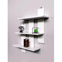 Настенная полка Art Mebel 178, ламинат, 80х80х15 см, белая Настенная полка Art Mebel 178, ламинат, 80х80х15 см, белая