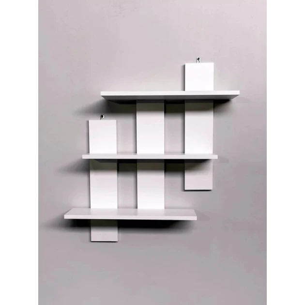 Настенная полка Art Mebel 178, ламинат, 80х80х15 см, белая