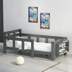 Односпальная кровать Art_tek_yataq(120) 94, ламинат, серая, 85x120x200 см