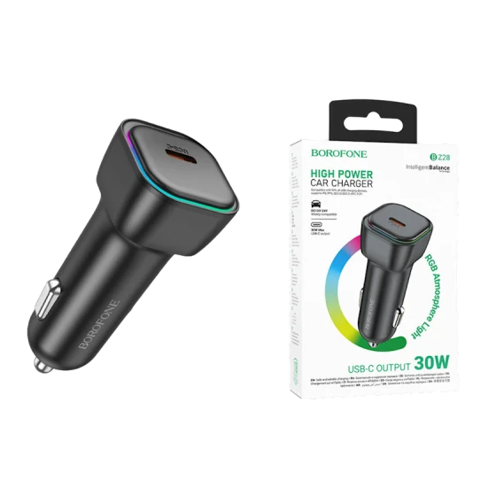 Автомобильное зарядное устройство Borofone BZ28 Black Автомобильное зарядное устройство Borofone BZ28 Black
