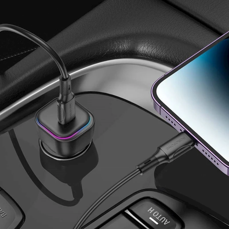 Автомобильное зарядное устройство Borofone BZ28 Black Автомобильное зарядное устройство Borofone BZ28 Black