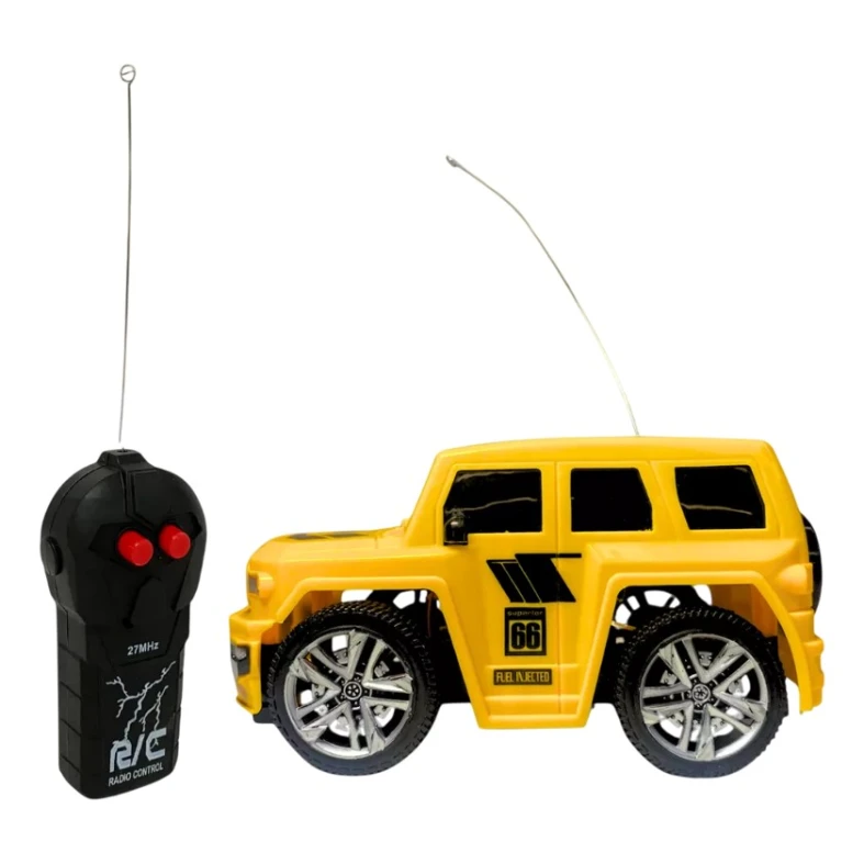 Radio ilə idarə olunan maşın Jeeptoys 001, sarı, 3-5 yaş