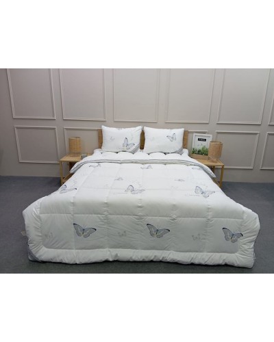 Yorğan, döşək və yastıq dəsti Hanzade SHA-2960, birnəfərlik, yorğan 155x215 sm, döşək 100x200 sm, yastıq 50x70 sm, satin/pambıq, ağ