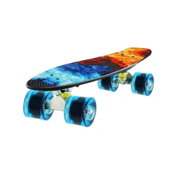 Скейтборд SB Sport 0170250 (2111), голубой/оранжевый Скейтборд SB Sport 0170250 (2111), голубой/оранжевый