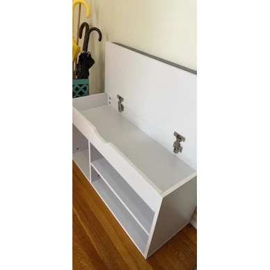 Ayaqqabı üçün tumba Art Mebel 49, laminat, ağ, 60х90х35 sm Ayaqqabı üçün tumba Art Mebel 49, laminat, ağ, 60х90х35 sm