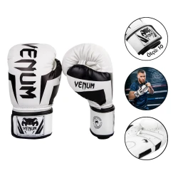 Перчатки для бокса Venum 4002, белый/черный, размер 10