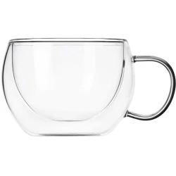 Набор чашек Ardesto AR2630GH с двойными стенками, 2 шт, 300 мл, боросиликатное стекло, прозрачный Набор чашек Ardesto AR2630GH с двойными стенками, 2 шт, 300 мл, боросиликатное стекло, прозрачный