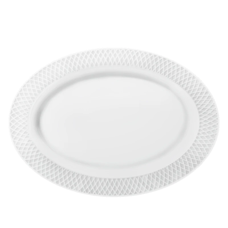 Блюдо овальное Wilmax WL-880103-JV, 35х25 см, фарфор, белое