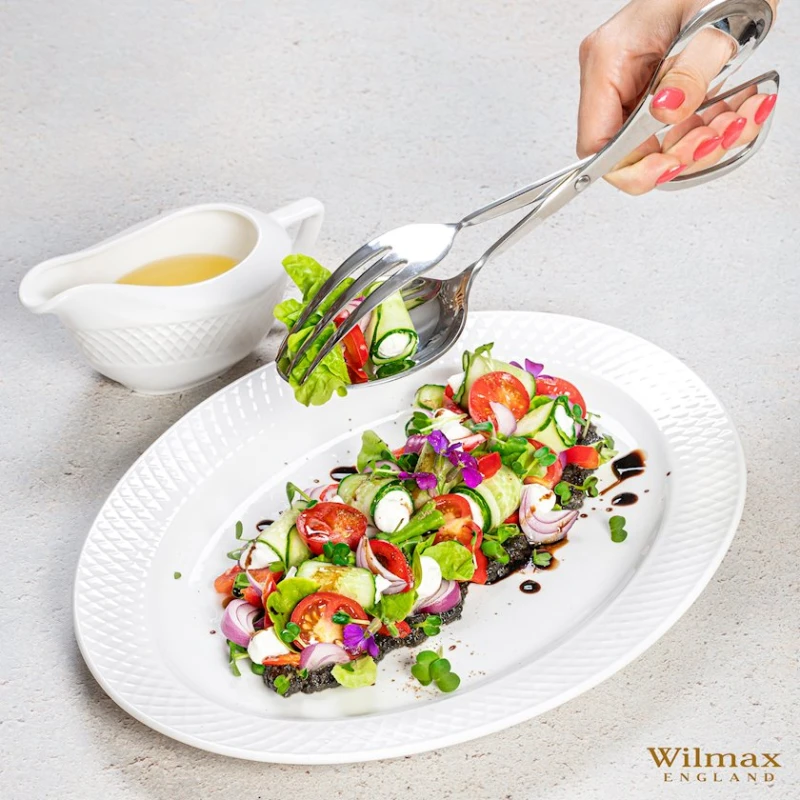 Блюдо овальное Wilmax WL-880103-JV, 35х25 см, фарфор, белое