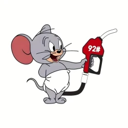 Креативные наклейки серии «Том и Джерри», прочные ветрозащитные наклейки на крышку бензобака и бампер, наклейки с мультяшным дизайном Avtomiks-92