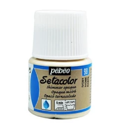 Zərli boya Pebeo parça üçün Setacolor Shimmer Opaque ivory 45 ml, krem