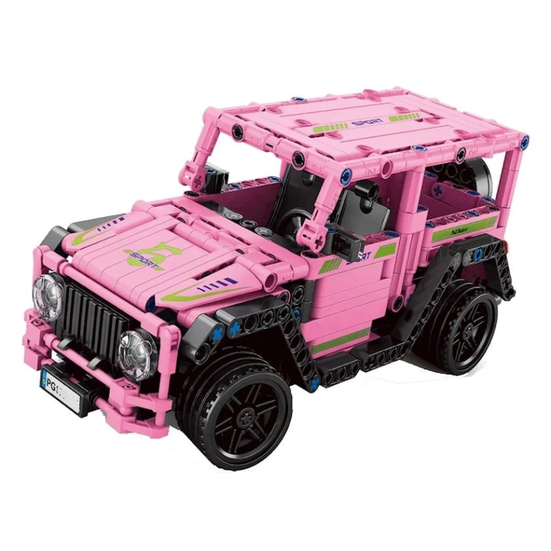 Radio ilə idarə olunan avtomobil, pastik, çəhrayı, 5+ yaş