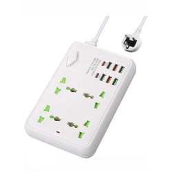 Удлинитель SafetyPower Z68, 2 м, 4-х розеточный, 2 Type-C, 6 USB, белый Удлинитель SafetyPower Z68, 2 м, 4-х розеточный, 2 Type-C, 6 USB, белый