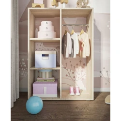 Открытый шкаф Letta ЛДСП, древесный, 112x35x80 см Открытый шкаф Letta ЛДСП, древесный, 112x35x80 см