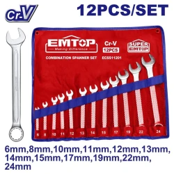Набор ключей комбинированных Emtop ECSS11201, 12 шт
