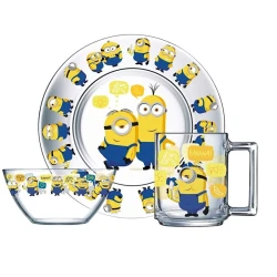 Qab-qacaq dəsti Осз Minyonlar 2, şüşə, 3 parça