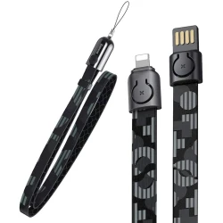Кабель USB Baseus Gold Collar lanyard Data Cable USB 2.4A, 85 см Pop Black