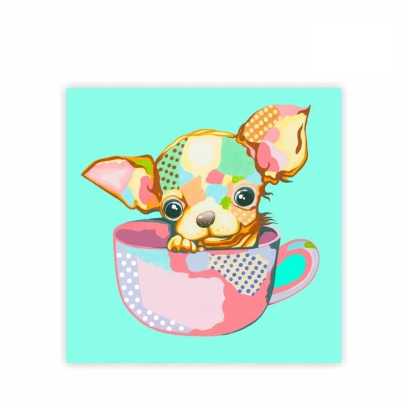 Холст на картоне с контуром Rosa Start, Pop Art Puppy, 30х30, хлопок, акрил Холст на картоне с контуром Rosa Start, Pop Art Puppy, 30х30, хлопок, акрил