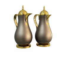 Termos-səhəng Najib NJ22, plastik, şüşə, 1 l + 0.7 l, qəhvəyi, 2 ədəd