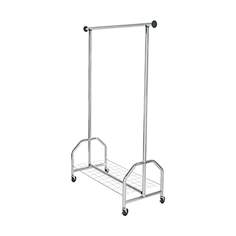 Вешалка для одежды Wenko, 121x185x52 см, металл, на колесиках, серый