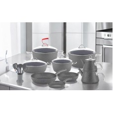 Qab-qacaq dəsti Gallery Home GH-000007, boz, 24 əd