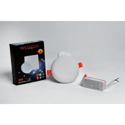 Светодиодный спот, 9W, круглый, 3D эффект, алюминий, белый - TM-2060