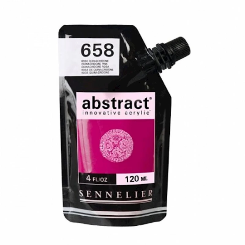 Акриловая краска Sennelier Abstract 658 Quinacridone Pink, 120 мл