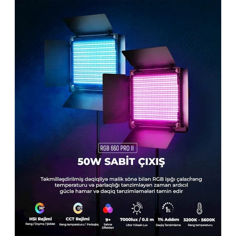 Осветитель светодиодный Neewer 660 Pro RGB II