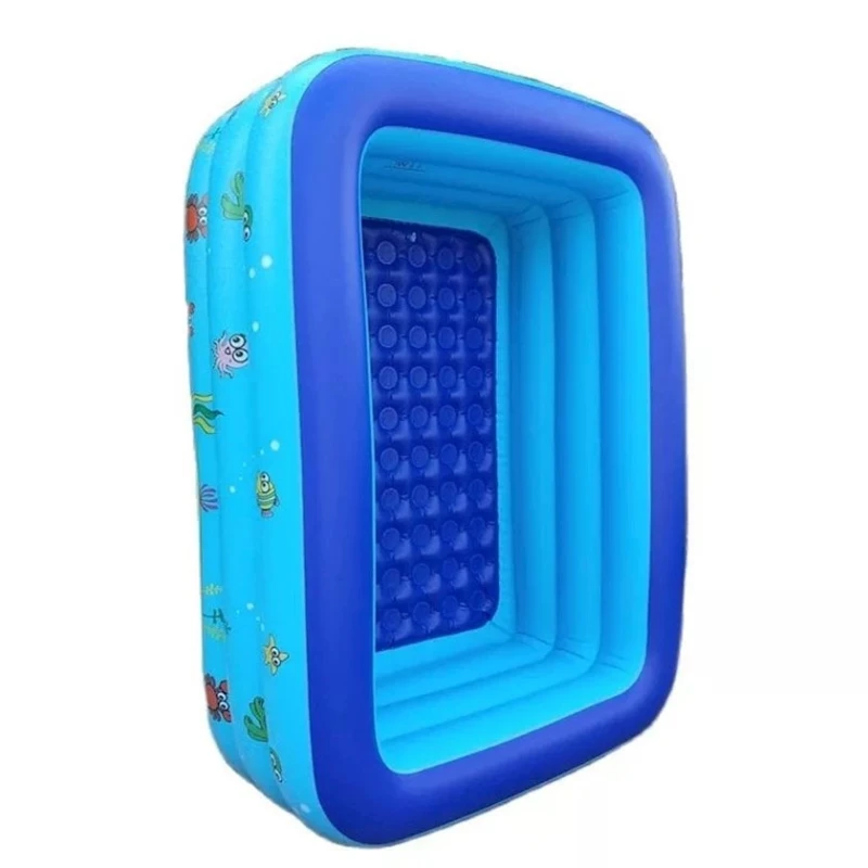 Детский бассейн Intime, надувной, прямоугольный, длина 150 см, ширина 110 см, глубина 50 см, синий Детский бассейн Intime, надувной, прямоугольный, длина 150 см, ширина 110 см, глубина 50 см, синий