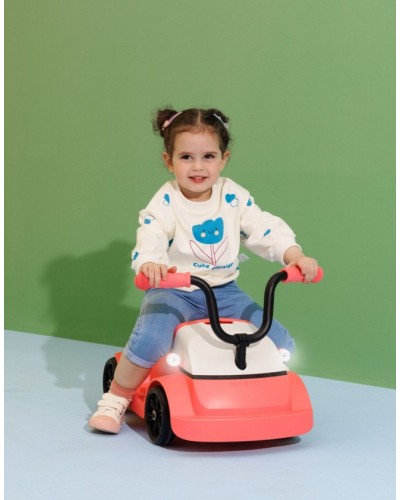 Uşaq diyirlənən maşını Mini Microlino, plastik, çəhrayı, 61x34 sm, 2+ yaş