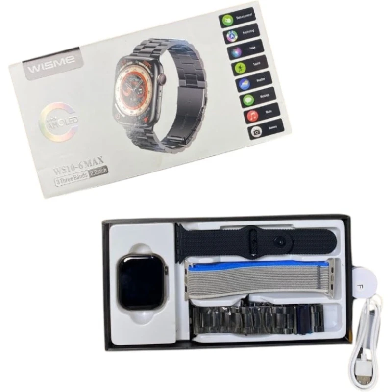 Ağıllı saat Wisme WS10-6 Max qara Ağıllı saat Wisme WS10-6 Max qara
