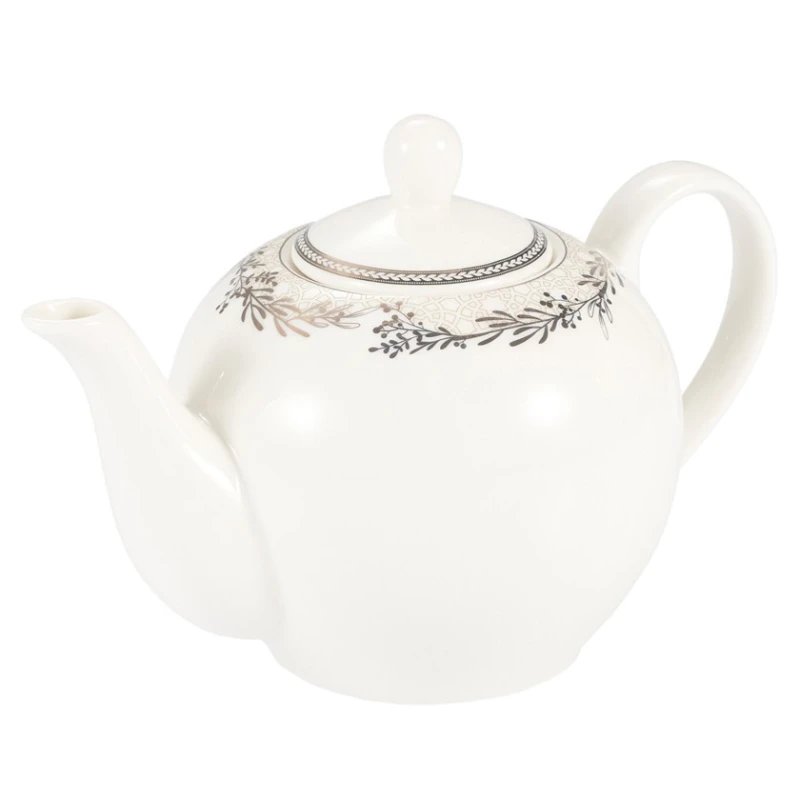 Сервиз чайный Gipfel Charlotte 51563, на 6 персон, 14 предметов, фарфор, белый/красный/золотистый