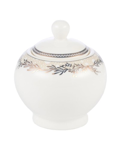 Çay servizi Gipfel Charlotte 51563, 6 nəfərlik, 14 əşya, farfor, ağ/qırmızı/qızılı