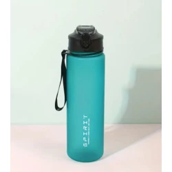 Məktəbli su qabı,sızdırmayan 750ml,pipetli və daşıma ipi ilə,plastik