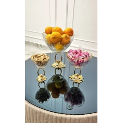 Dəst nh_03asfh, metal/şüşə, qızılı/şəffaf, 3 əd