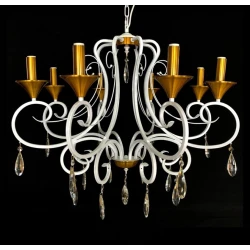 Люстра подвесная Şəms Aydınlatma 8107-6 WT, белая/золотистая