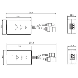Приемопередатчик видеосигнала и питания Dahua DH-PFM801-4MP